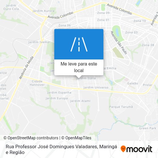 Rua Professor José Domingues Valadares mapa