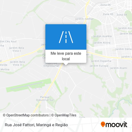 Rua José Fattori mapa