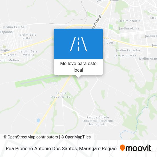Rua Pioneiro Antônio Dos Santos mapa