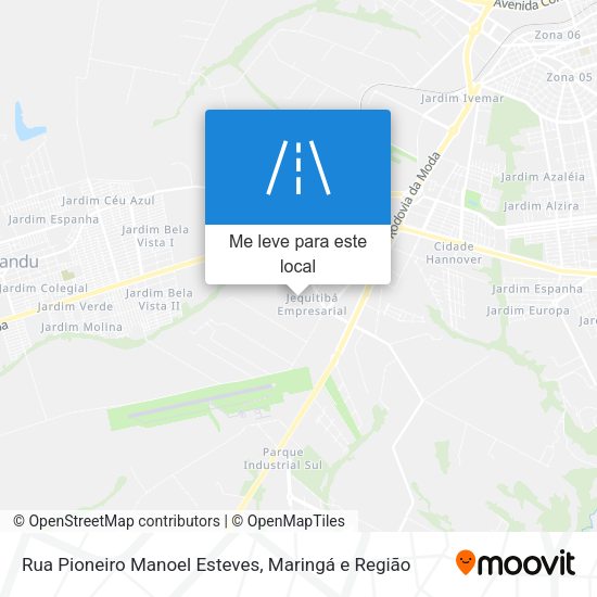 Rua Pioneiro Manoel Esteves mapa