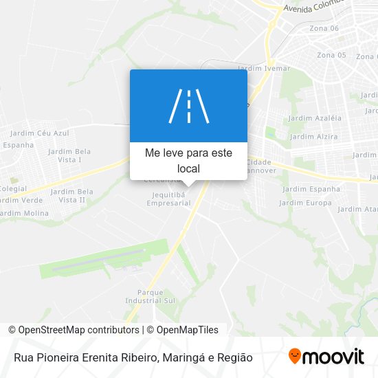 Rua Pioneira Erenita Ribeiro mapa