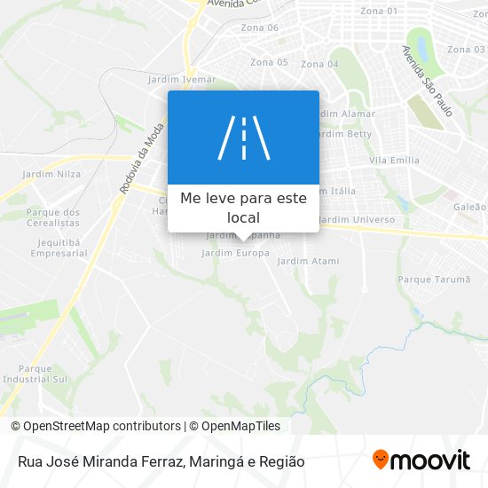 Rua José Miranda Ferraz mapa