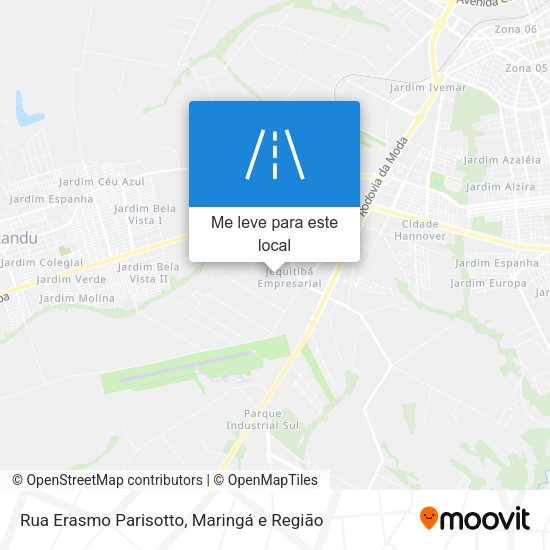 Rua Erasmo Parisotto mapa