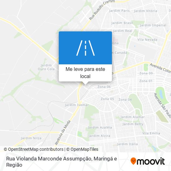 Rua Violanda Marconde Assumpção mapa