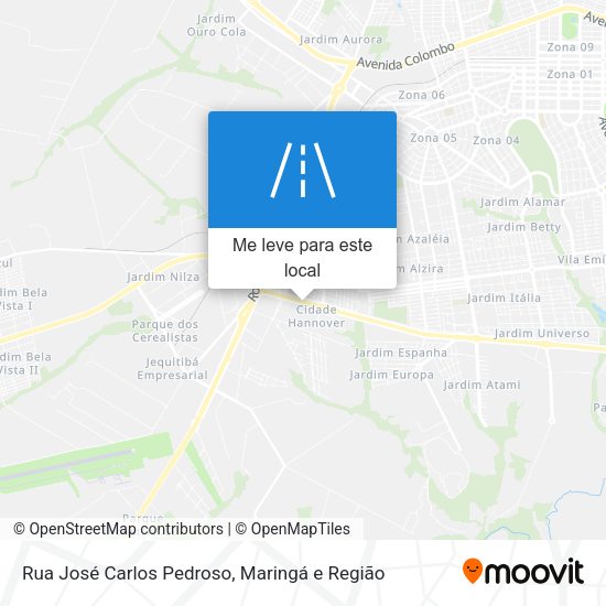 Rua José Carlos Pedroso mapa