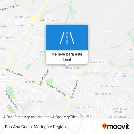 Rua Ana Gealh mapa