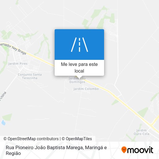 Rua Pioneiro João Baptista Marega mapa