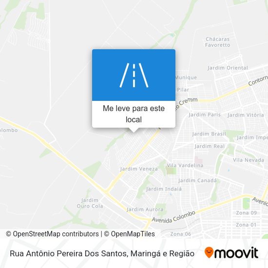 Rua Antônio Pereira Dos Santos mapa