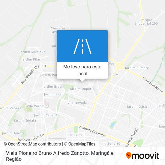 Viela Pioneiro Bruno Alfredo Zanotto mapa