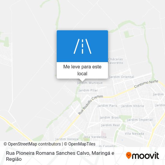 Rua Pioneira Romana Sanches Calvo mapa