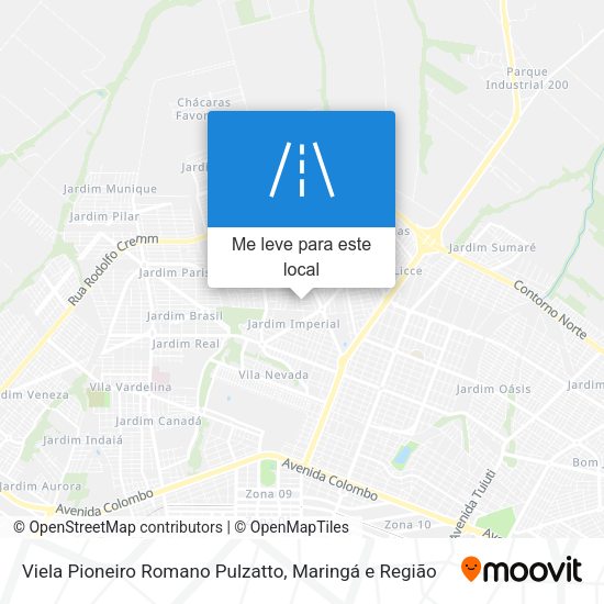 Viela Pioneiro Romano Pulzatto mapa