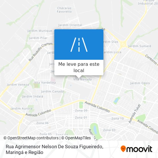 Rua Agrimensor Nelson De Souza Figueiredo mapa