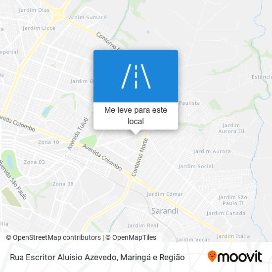 Rua Escritor Aluisio Azevedo mapa