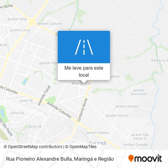 Rua Pioneiro Alexandre Bulla mapa