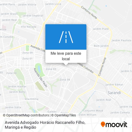 Avenida Advogado Horácio Raccanello Filho mapa