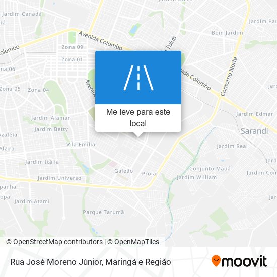 Rua José Moreno Júnior mapa