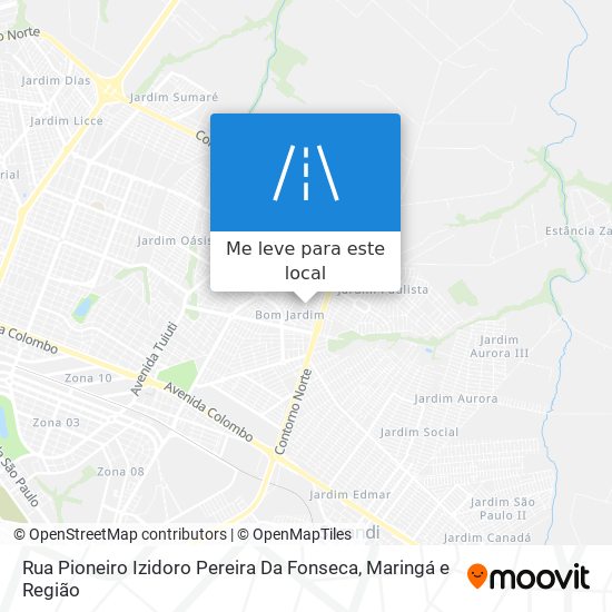 Rua Pioneiro Izidoro Pereira Da Fonseca mapa