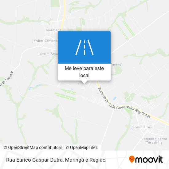 Rua Eurico Gaspar Dutra mapa