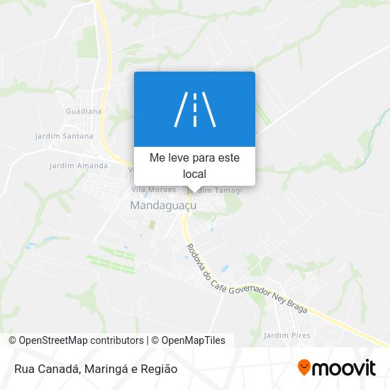 Rua Canadá mapa