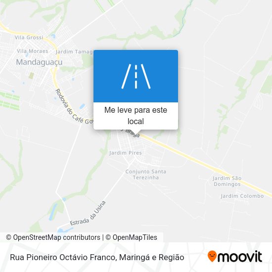 Rua Pioneiro Octávio Franco mapa