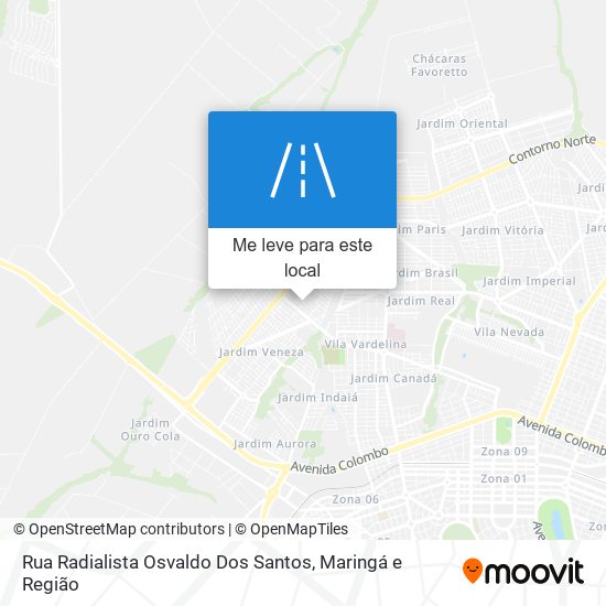 Rua Radialista Osvaldo Dos Santos mapa