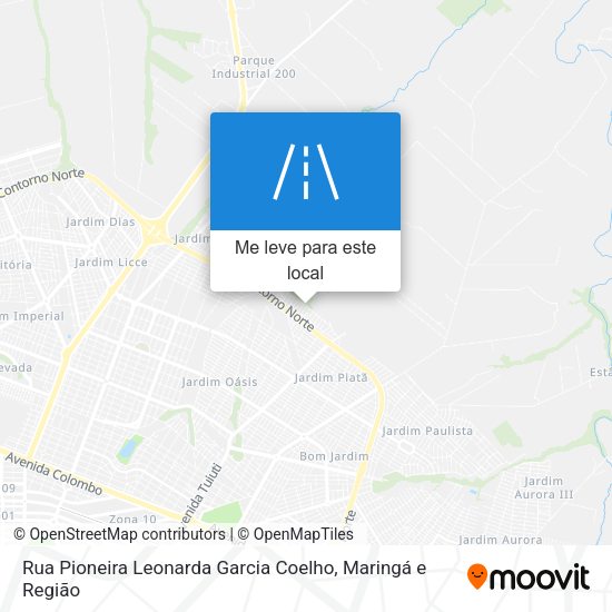 Rua Pioneira Leonarda Garcia Coelho mapa