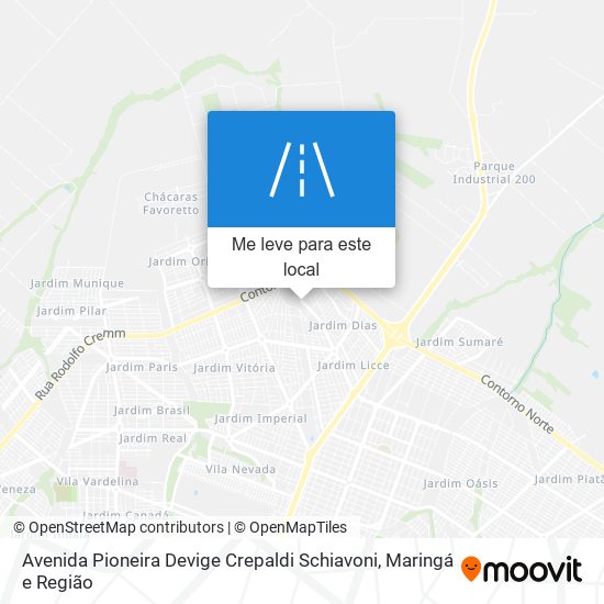 Avenida Pioneira Devige Crepaldi Schiavoni mapa