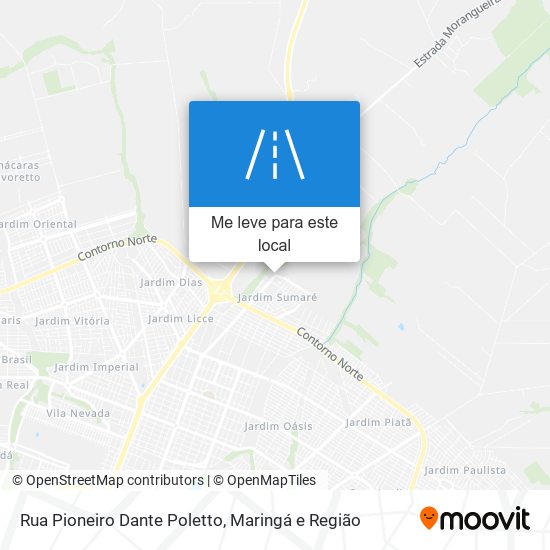 Rua Pioneiro Dante Poletto mapa