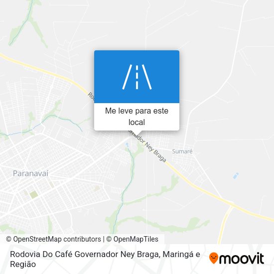 Rodovia Do Café Governador Ney Braga mapa
