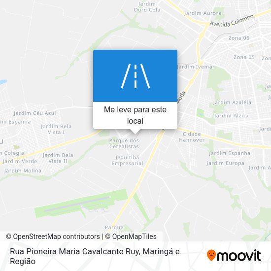 Rua Pioneira Maria Cavalcante Ruy mapa