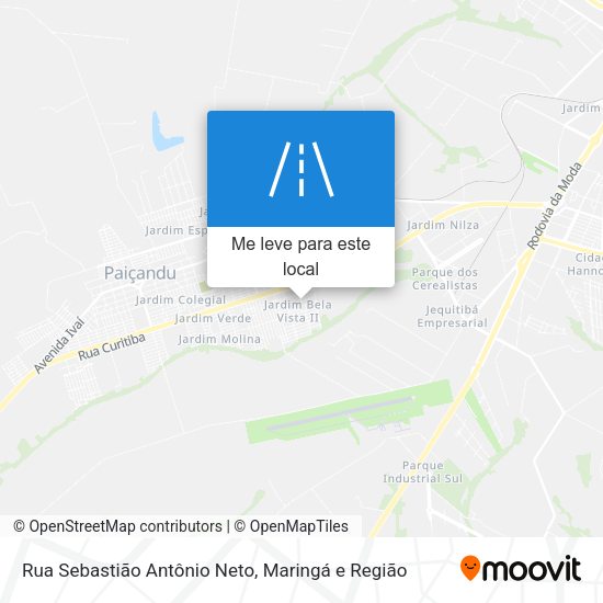 Rua Sebastião Antônio Neto mapa