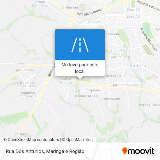 Rua Dos Anturios mapa