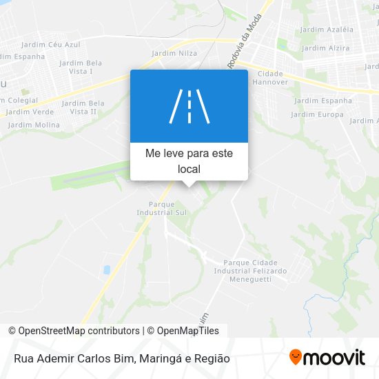 Rua Ademir Carlos Bim mapa