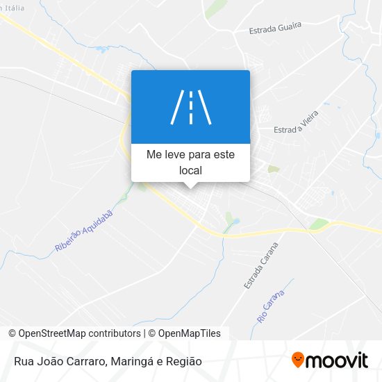 Rua João Carraro mapa
