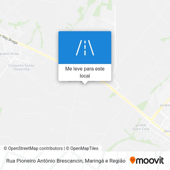 Rua Pioneiro Antônio Brescancin mapa