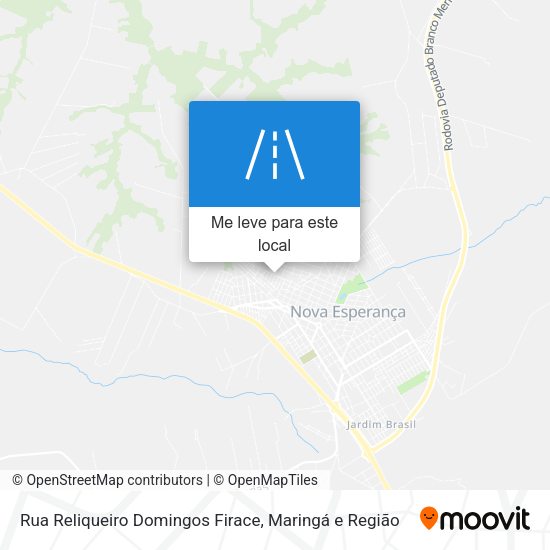 Rua Reliqueiro Domingos Firace mapa