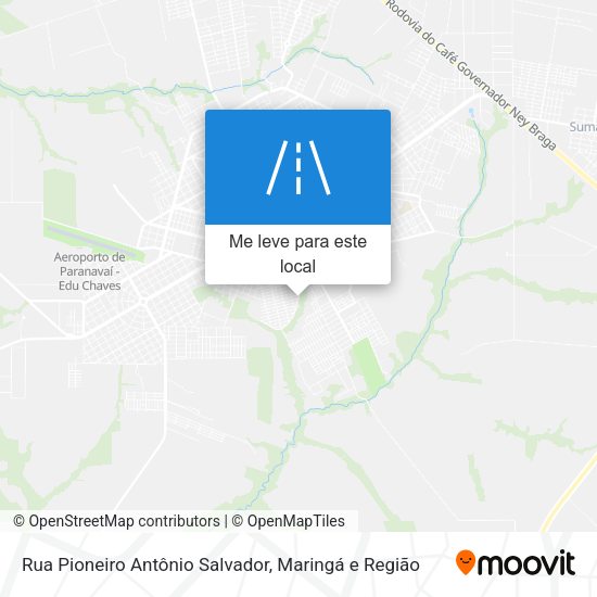 Rua Pioneiro Antônio Salvador mapa