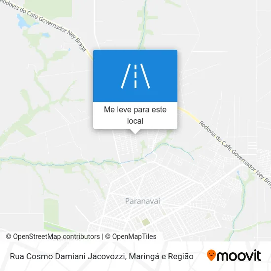 Rua Cosmo Damiani Jacovozzi mapa