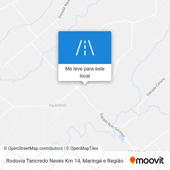 Rodovia Tancredo Neves Km 14 mapa