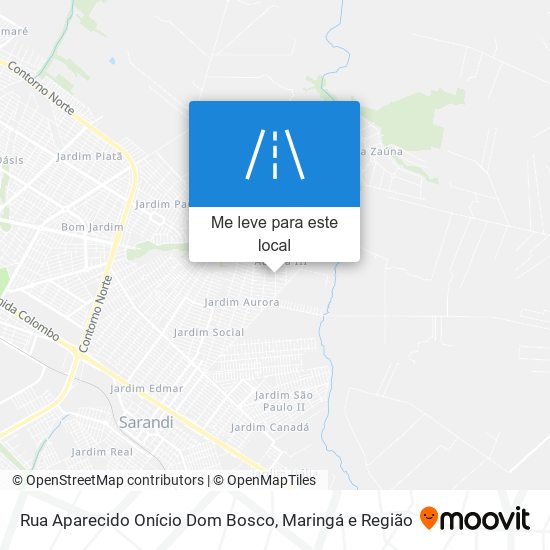 Rua Aparecido Onício Dom Bosco mapa