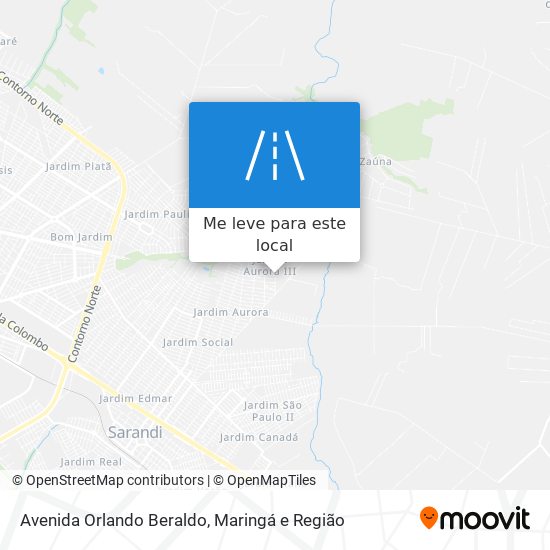 Avenida Orlando Beraldo mapa