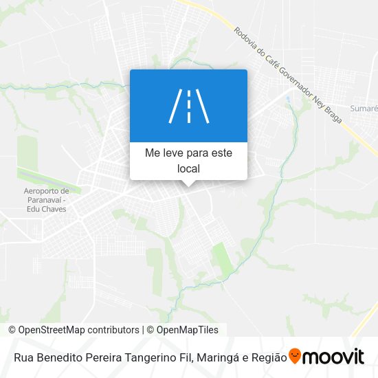 Rua Benedito Pereira Tangerino Fil mapa