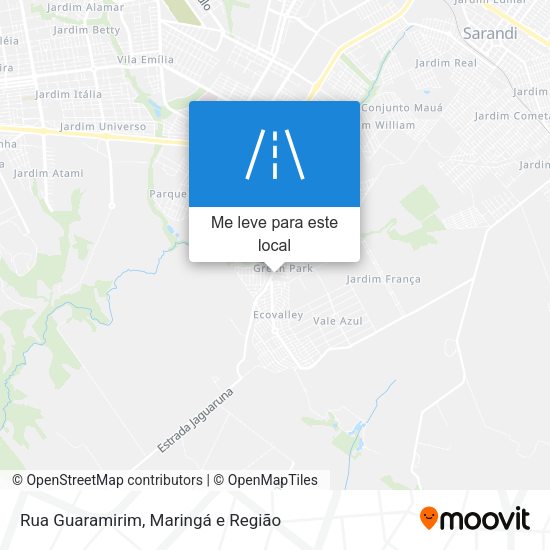 Rua Guaramirim mapa