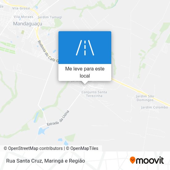 Rua Santa Cruz mapa