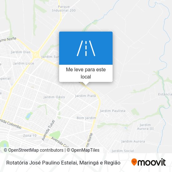 Rotatória José Paulino Estelai mapa