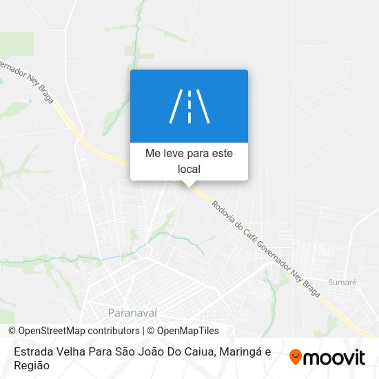 Estrada Velha Para São João Do Caiua mapa