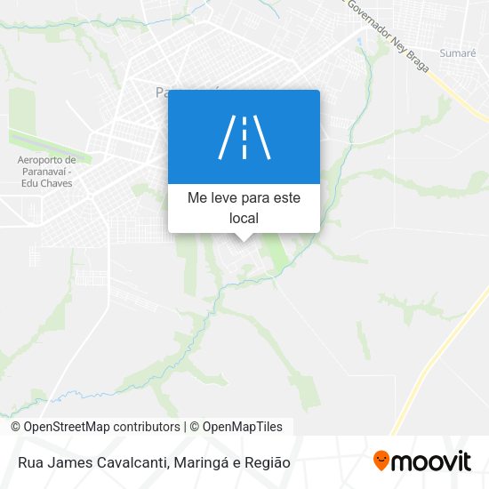 Rua James Cavalcanti mapa