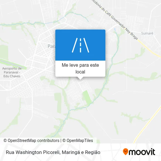 Rua Washington Picoreli mapa