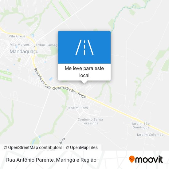 Rua Antônio Parente mapa