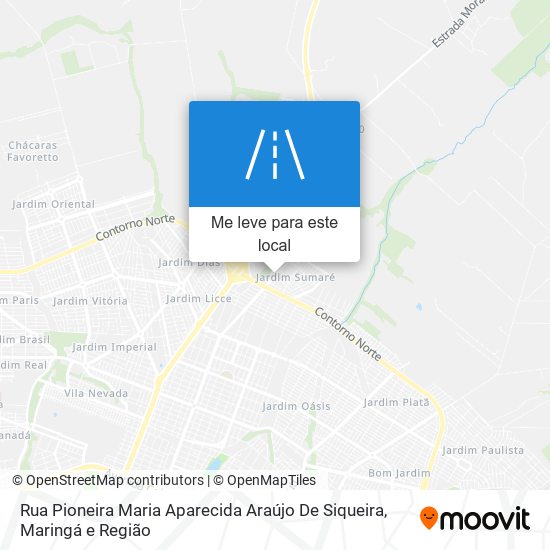Rua Pioneira Maria Aparecida Araújo De Siqueira mapa